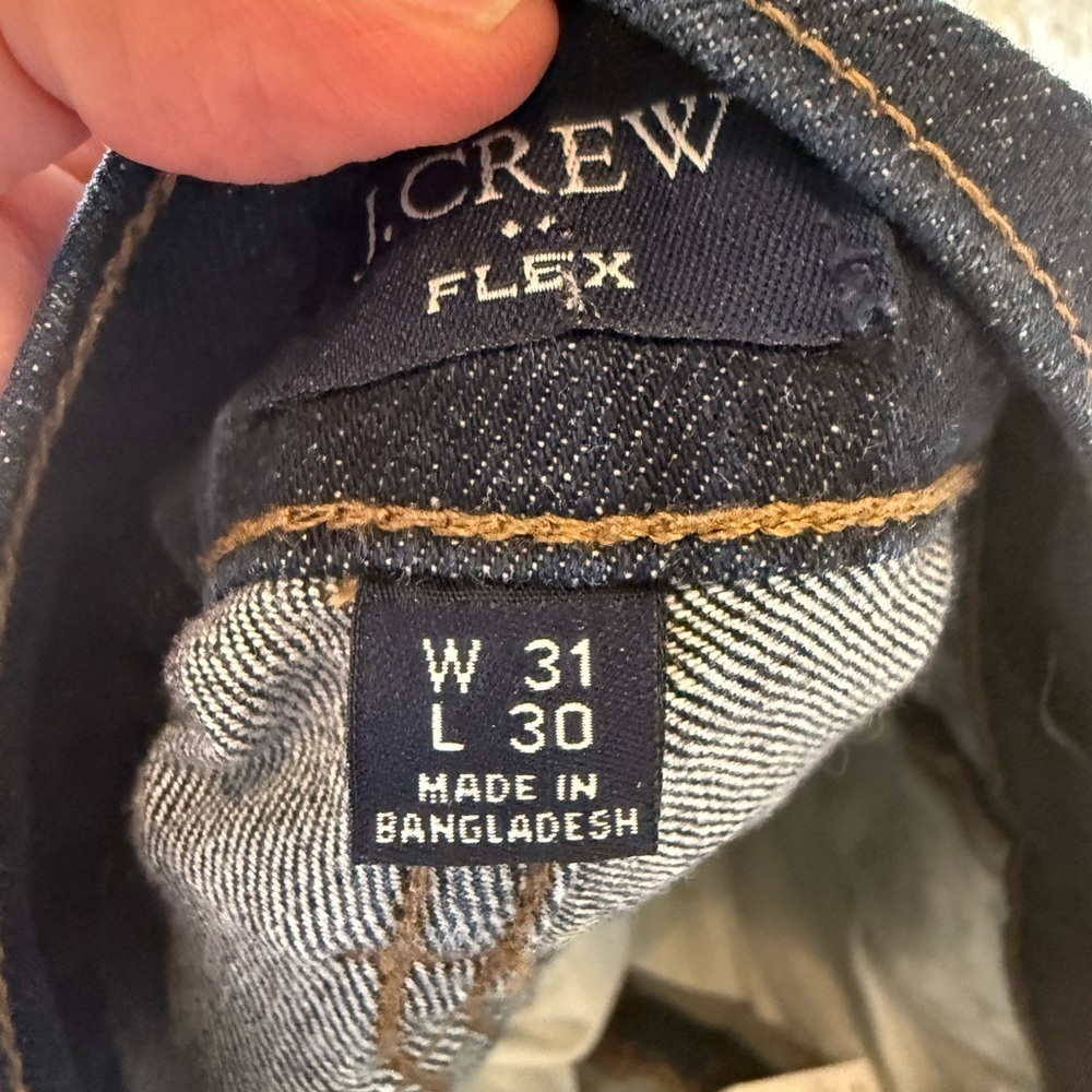 J. Crew Straight Leg Flex Jeans Dark Wash 31 / 30 - Picture 2 of 8